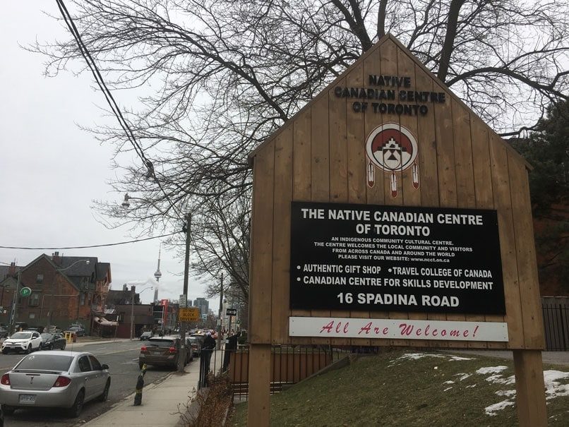 Native Canadian Centre Sign
