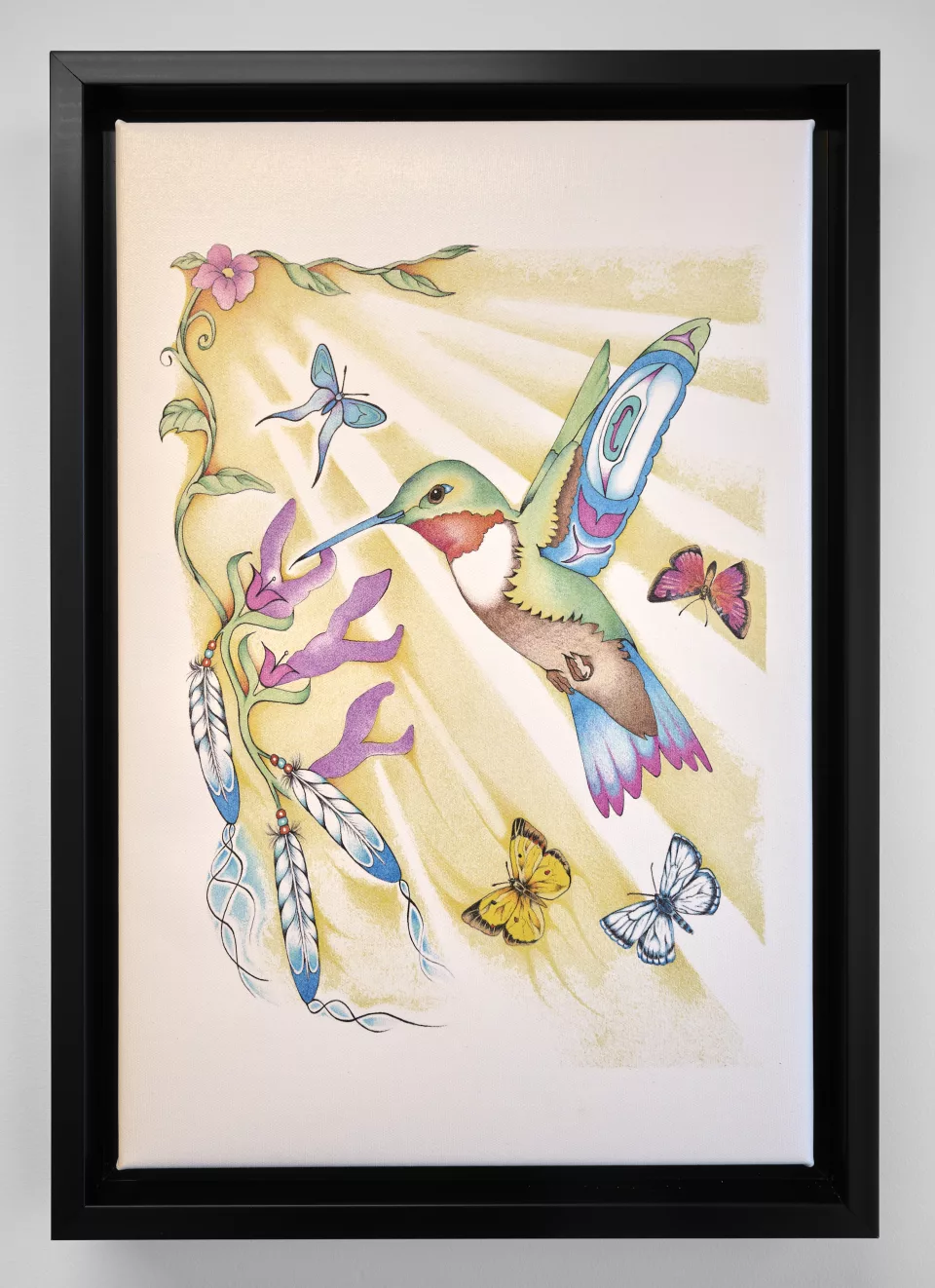 Hummingbird & Butterflies - Sold